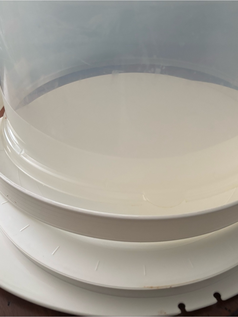 Clear White Plastic Food Storage Container Lid - White